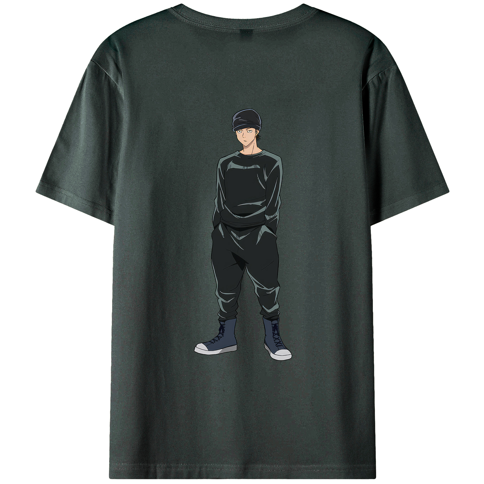 （画像用） 呪術廻戦 Jujutsu Kaisen 綿100％ メンズ半袖Tシャツ（バックプリント） 通気性